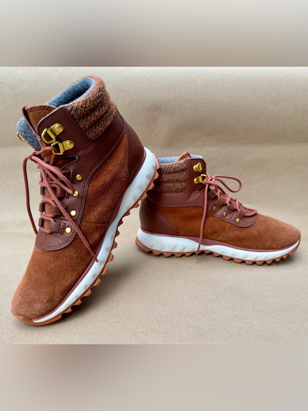 Cole Haan Waterproof Suede Leather Grand Explore XC Ankle Boots Hiking 7.5 38